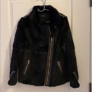 Jocelyn  black fur coat size Small
